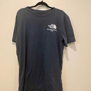The North Face Blue Short Sleeve Tee Classic Crew Neck